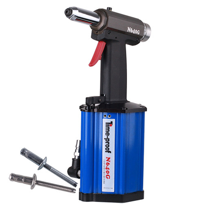 Ribattino industriale idraulico pneumatico per rivetti ciechi strutturali 4,8 mm - 6,4 mm